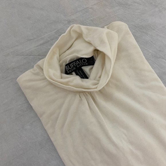 Buffalo David Bitton Sweaters - Buffalo David Bitton White Mock Turtle Neck